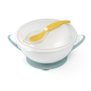 Baby Ono detská mištička s lyžičkou, zelená