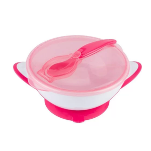 Baby Ono detská mištička s lyžičkou, ružová