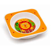 Akuku detská plastová miska Levík, žltá