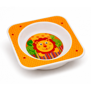 Akuku detská plastová miska Levík, žltá