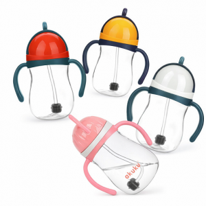 Akuku fľaša s ohybnou slamkou a závažím 9m+, 280ml