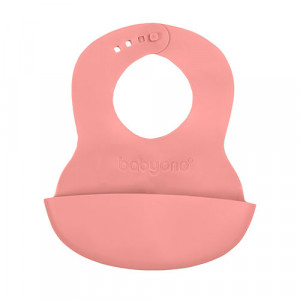 Podbradník silikónový mäkký Baby Ono, ružový