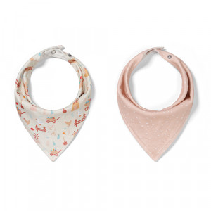 Šatkový bavlnený podbradník Baby Ono Farmer, 2ks