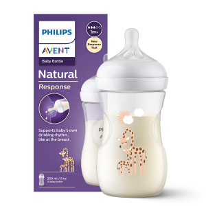 Dojčenská fľaša Philips AVENT Natural Response 260ml, 1m+ Žirafa