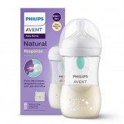 Dojčenská fľaša Philips AVENT Natural Response s ventilom airfree dekor Hviezdičky 260ml, 1m+