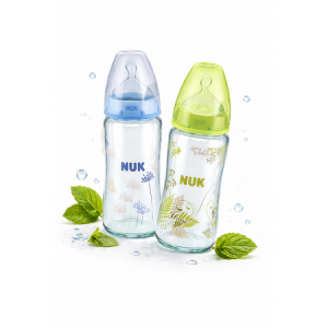 NUK FC kojenecká fľaška sklo, 240ml 