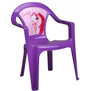 Detská plastová stolička, Luna fialová