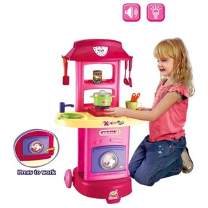 Veľká detská kuchynka s práčkou Bayo + príslušenstvo 11ks