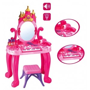 Detský toaletný stolík s piánom a stoličkou Bayo + príslušenstvo 13ks