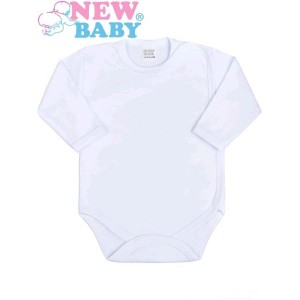 Dojčenské body celorozopínacie New Baby Classic, biele