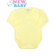 Dojčenské body celorozopínacie New Baby Classic, žlté