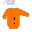 Dojčenské body New Baby Tigrík, oranžové