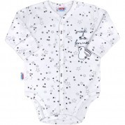 Dojčenské celorozopínacie body New Baby Magic Star, sivé