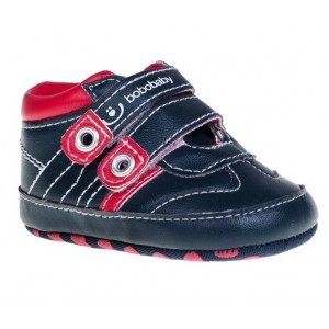 Detské topánočky Bobo Baby, čierno-červené