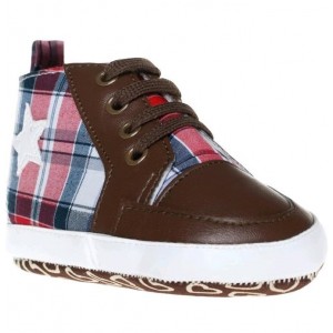 Detské capačky Bobo Baby s hviezdičkou, hnedo-červené