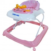 Detské chodítko s volantom Baby Mix, pink