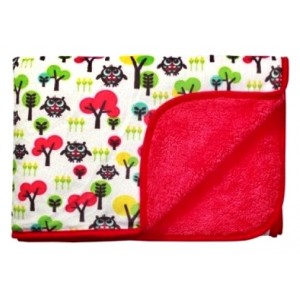 Detská obojstranná deka z mikrofibry Baby Ono, červená