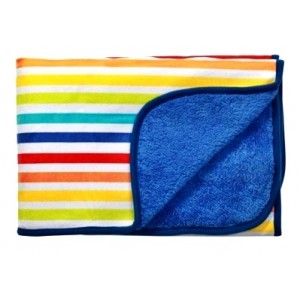 Detská obojstranná deka z mikrofibry Baby Ono, tmavo-modrá