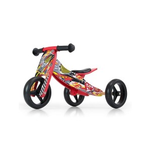 Detské multifunkčné odrážadlo/bicykel Milly Mally JAKE, red