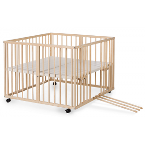 KLUPS detská ohrádka s kolieskami, borovica