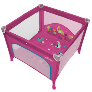 Ohrádka Baby Design JOY, sýto-ružová