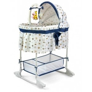 Multifunkčná kolíska a postieľka 2v1 Milly Mally Sweet  Melody, white