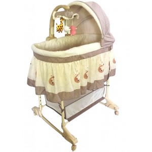 Multifunkčná kolíska a postieľka 2v1 Milly Mally Sweet Melody, moon