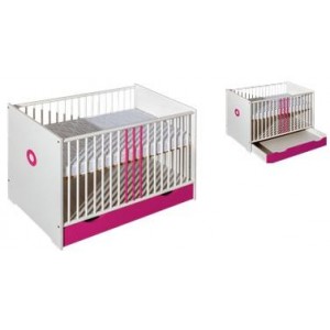 Postieľka ATB Classic 120x60cm so zásuvkou, ružová