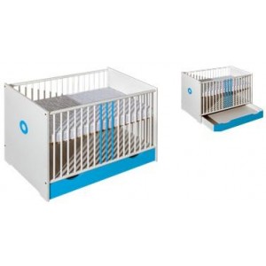 Postieľka ATB Classic 120x60cm so zásuvkou, tyrkysová