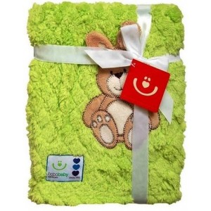 Detská deka BoboBaby Zajko, zelená